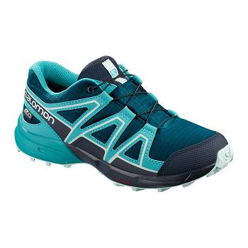 Salomon SPEEDCROSS CSWP J - Tyrkysove Turistické Topánky Detske, S0195SK